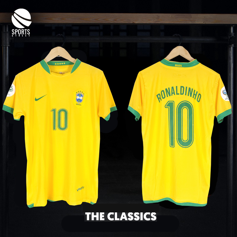 Brazil Ronaldinho Home Classic Jersey 2006